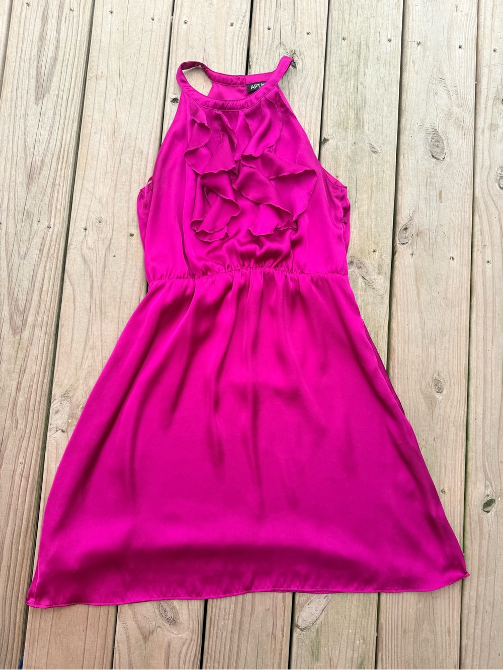 Apt. 9‎ Girls' Fuchsia Halter Ruffle Dress